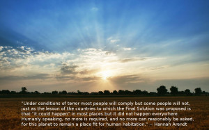 Under conditions of terror, most people will comply…