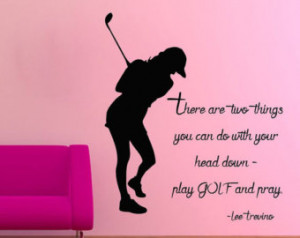 Wall Decals Vinyl Decal Sticker Sport People Quote Girl Playing Golf ...