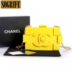 Bolsa Chanel Lego Clutch Amarela