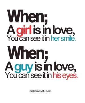 When A Guy Is In Love,you can see it in his eyes ~ Emotion Quote