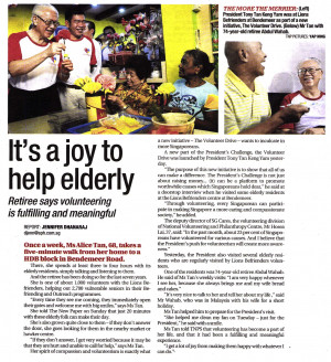 It's a joy to help elderly (President's Challenge Volunteer Drive) - 2 ...