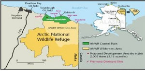 ... REPRESENTS THE TOTAL LAND THAT IS REQUIRED FOR DRILLING IN THE ANWR