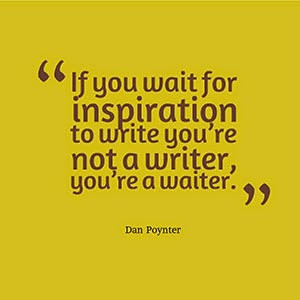 What happens when a writer relies on just inspiration?