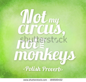 Retro quote, Polish proverb on a green grunge background 