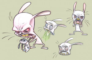 Angry Cartoon Rabbit