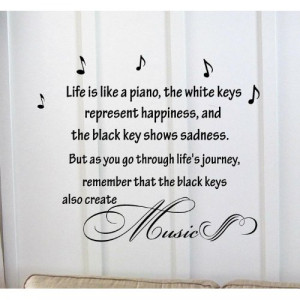 that the black keys also create music wall art inspirational quotes ...