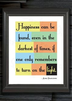 Harry Potter Print with Dumbledore quote 'It does not do to dwell on ...