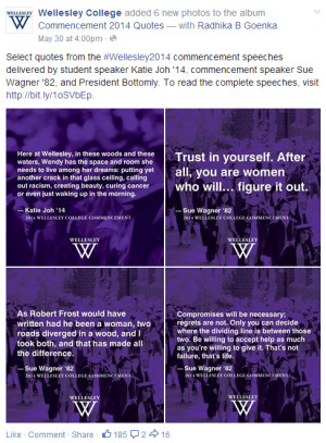 Check out these cool commencement speech quote graphics from Wellesley ...
