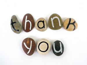 Custom Letters or Thank You Quote, Beach Pebbles, Inspirational ...