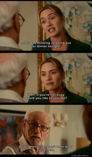 And I was thinking of going out for dinner tonight