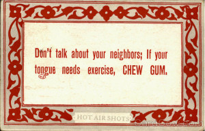 Chew Gum Phrases & Sayings