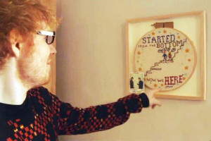 Taylor Swift Crafts Ed Sheeran A Drake-Inspired Needlepoint