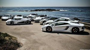 White Lamborghini, Aventador, Maserati, Granturismo, Ferrari, Porsche ...