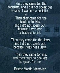 Niemoeller quotation at the Monmouth New Jersey County human relations ...