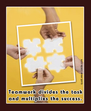 Teamwork Cooperative Or Combined Effort Of A Group Of Persons Working ...