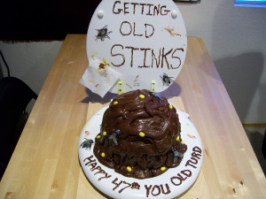 made this for my Stepdad's birthday. I used a real toilet seat...new ...
