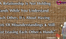 Relationship Is Not Holding Hands While You Understand Each Other ...