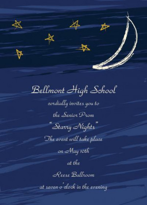 Starry Night Dream Dinner Party Invite Invitations
