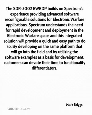 3002 EWRDP builds on Spectrum's experience providing advanced software ...