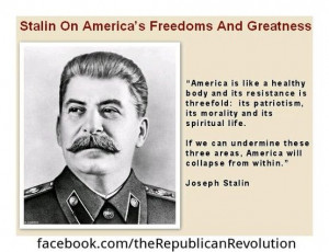 Joseph Stalin on America...