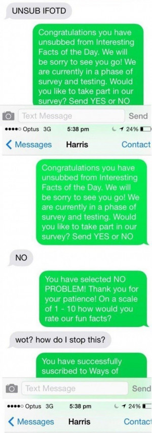 ... Humor -The best reply to a text message spammer you will ever see