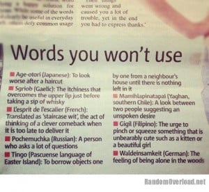 Just for kicks, here are a few more awesome words that don’t quite ...