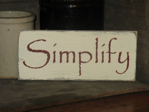 Simplify Wood Sign