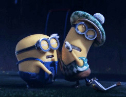 Two Minions Fight To Solve A Problem In Despicable Me 2