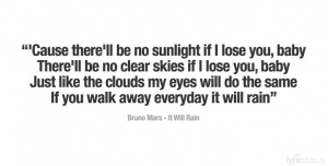 Bruno Mars - It Will Rain lyrics