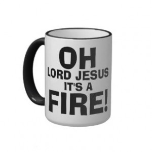 Funny Meme Quotes It's a FIRE! Ringer Coffee Mug