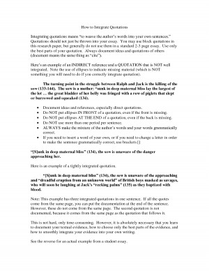 How to Integrate Quotations