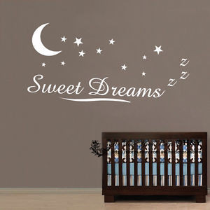 Sweet-Dreams-Wall-Stickers-Wall-Quotes-Kids-Baby-Nursery-Decor-Decal ...