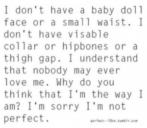 sorry I'm not perfect