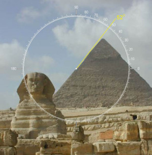 ... the 52 (51.827) degree angle slope of the sides of The Great Pyramid