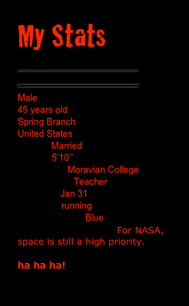 My Stats Keepin’ it real Eric Clark Male43 years old Spring ...