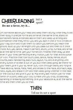 Cheerleading Is A Sport Quotes Tumblr I love cheer and its a sport