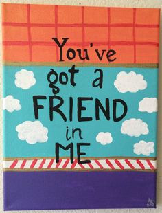 Toy Story Disney Friendship Quote Canvas