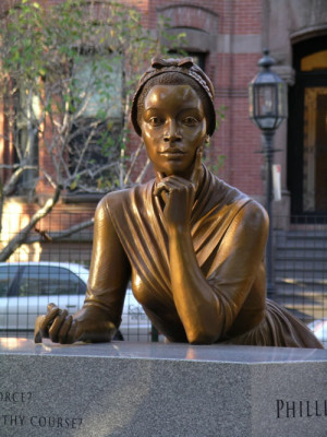 statue of the African-American poet Phyllis Whitley resides at the ...