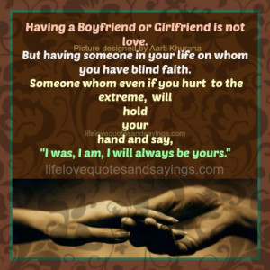 Having A Boyfriend Or Girlfriend Is Not Love..