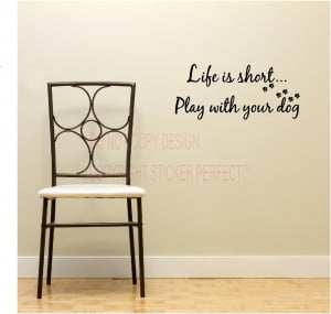 ... dog inspirational vinyl wall decal quotes sayings art lettering home