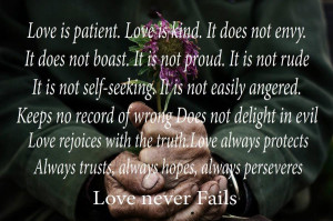 Love Is Patient Kind Quote