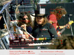 Ronnie Van Zant - Petals MySpace Layout Preview