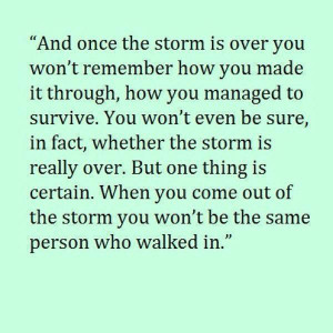 Weathering the storm inspirational quote