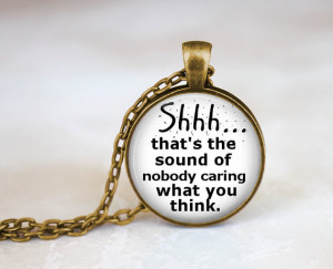 ... Mean Quote, Funny Quote, Sister Sibling Rude Quote Necklace, (ZM140-2