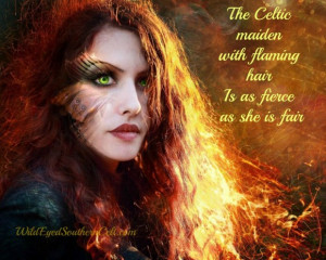 The Celtic Maiden With Flaming Hair