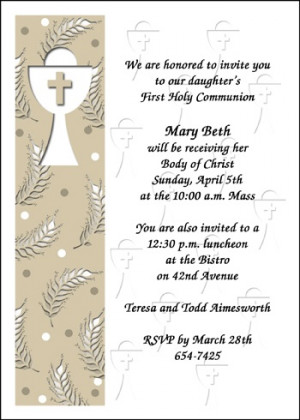 First Communion Religious Ceremony Invitations areBecoming Very ...