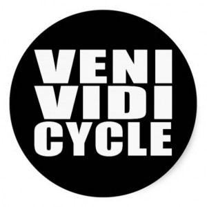 funny_cycling_quotes_jokes_veni_vidi_cycle_sticker ...