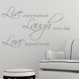 Live laugh love quotes wall stickers 1