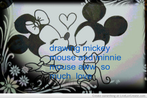 Drawing Mickey Mouse And Minnie Mouse Aww So Much Love