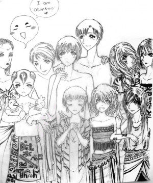 Okonkwo's family by MiKvsKay